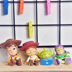 Disney Toy Story 4 Woody Jessie Alien Buzz Lightyear Sleep Figures Anime Collection Figurine Doll Toys Model for Childre