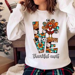 new love thankful aunt shirt, family thanksgiving shirt - olashirt