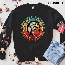 master baiter vintage bass fishing funny camping t-shirt - olashirt