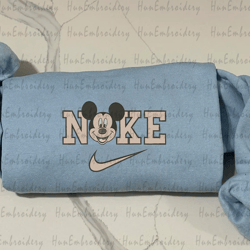 nike face mickey embroidered sweatshirt, nike embroidered sweater, mickey hoodie, unisex shirt