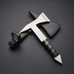 premium hand-forged throwing axe | 10.5 balanced outdoor axe with 2.4 razor sharp blade | perfect for camping & target