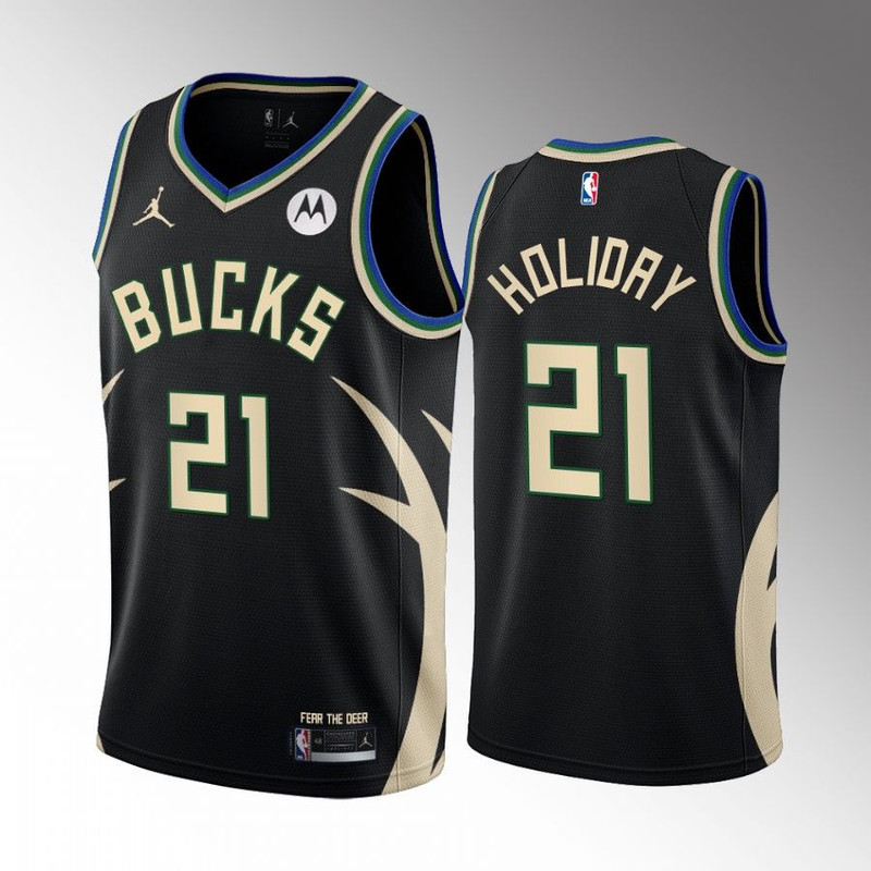 Milwaukee Bucks Jrue Holiday 2022-23 Black Jersey.jpg