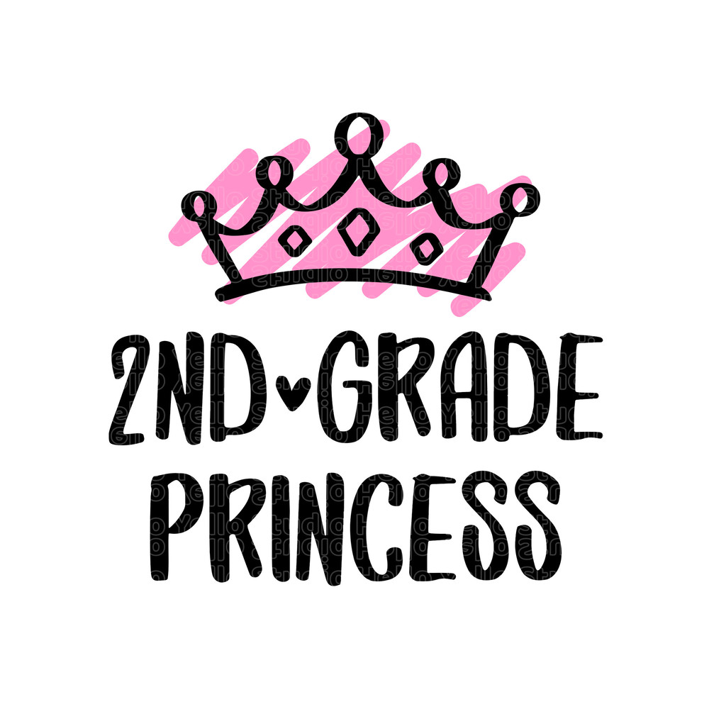 2nd Grade Princess Svg, Second Grade Svg, Back to School svg, First day of school svg, School svg, Princess svg, png, for Cricut, Silhouette.jpg