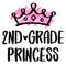 2nd Grade Princess Svg, Second Grade Svg, Back to School svg, First day of school svg, School svg, Princess svg, png, for Cricut, Silhouette.jpg