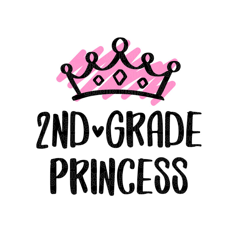 2nd Grade Princess Svg, Second Grade Svg, Back to School svg, First day of school svg, School svg, Princess svg, png, for Cricut, Silhouette.jpg