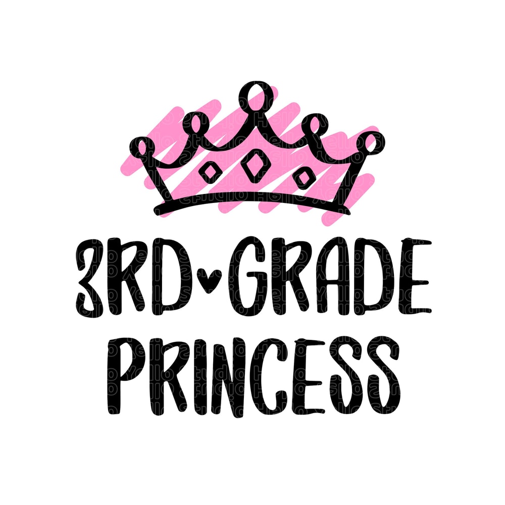 3rd Grade Princess Svg, Third Grade Svg, Back to School svg, First day of school svg, School svg, Princess svg, png, for Cricut, Silhouette.jpg