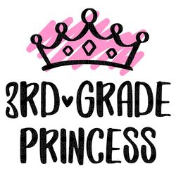 3rd grade princess svg, third grade svg, back to school svg, first day of school svg