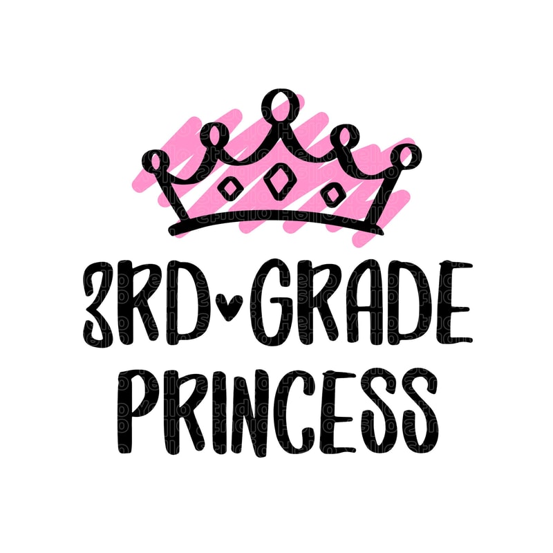 3rd Grade Princess Svg, Third Grade Svg, Back to School svg, First day of school svg, School svg, Princess svg, png, for Cricut, Silhouette.jpg
