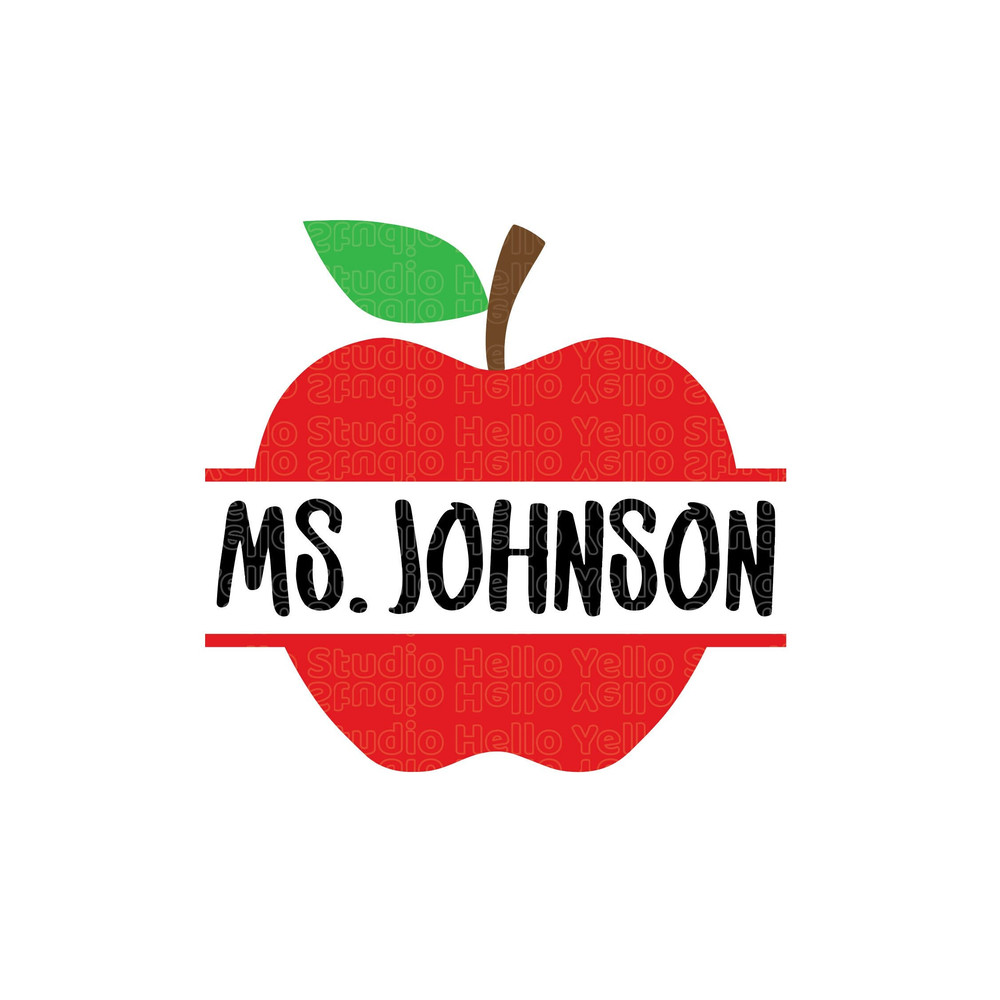 Apple Name Frame Svg, Apple Split Monogram, Teacher Svg, School Svg, Back to School svg, Png, Dxf, Cut file, Cricut, Silhouette, Glowforge.jpg