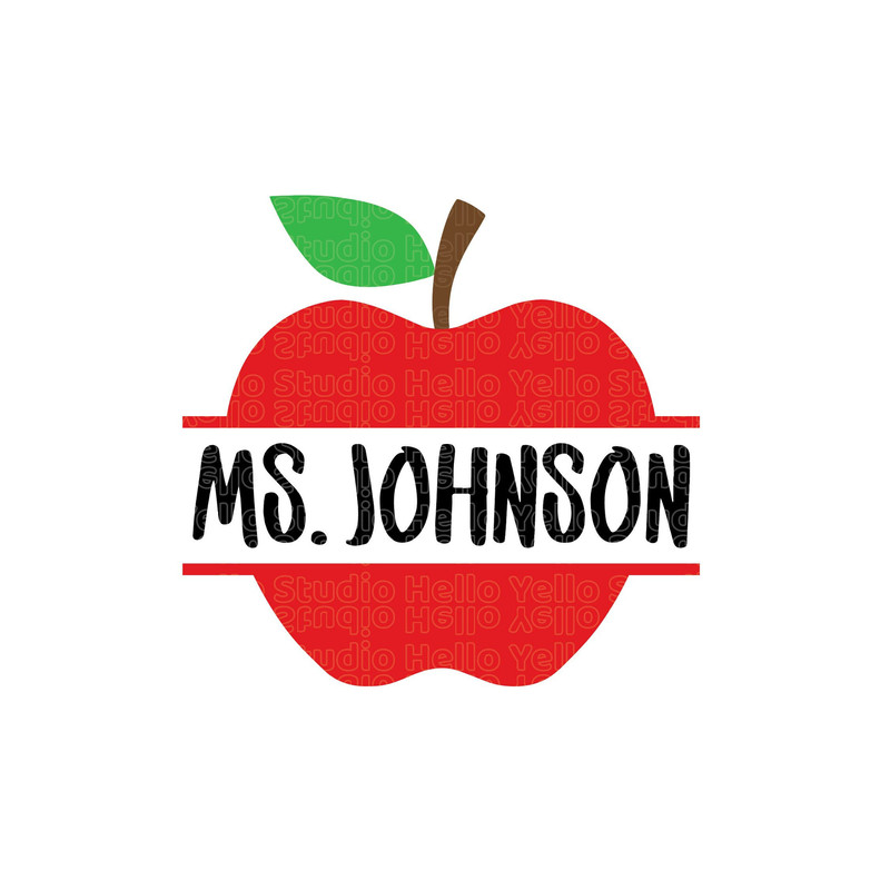 Apple Name Frame Svg, Apple Split Monogram, Teacher Svg, School Svg, Back to School svg, Png, Dxf, Cut file, Cricut, Silhouette, Glowforge.jpg
