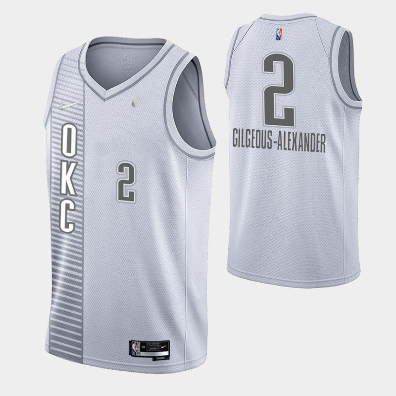 Oklahoma City Thunder Shai Gilgeous Alexander City 75th Anniversary Gray Jersey.jpg