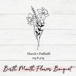 birth month flower bouquet svg, flower svg,floral svg, birth month flower