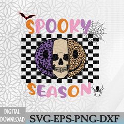 groovy spooky season halloween ghost boo smile face pumpkin svg, eps, png, dxf, digital download