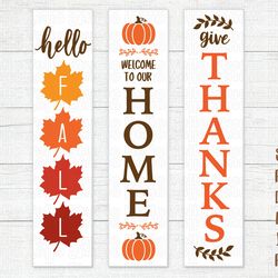 fall porch sign svg bundle, welcome sign svg, halloween porch sign svg,autumn porch sign