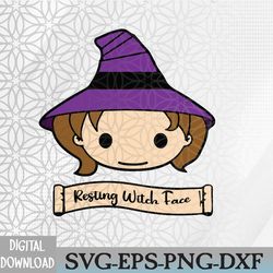 resting witch face svg, eps, png, dxf, digital download