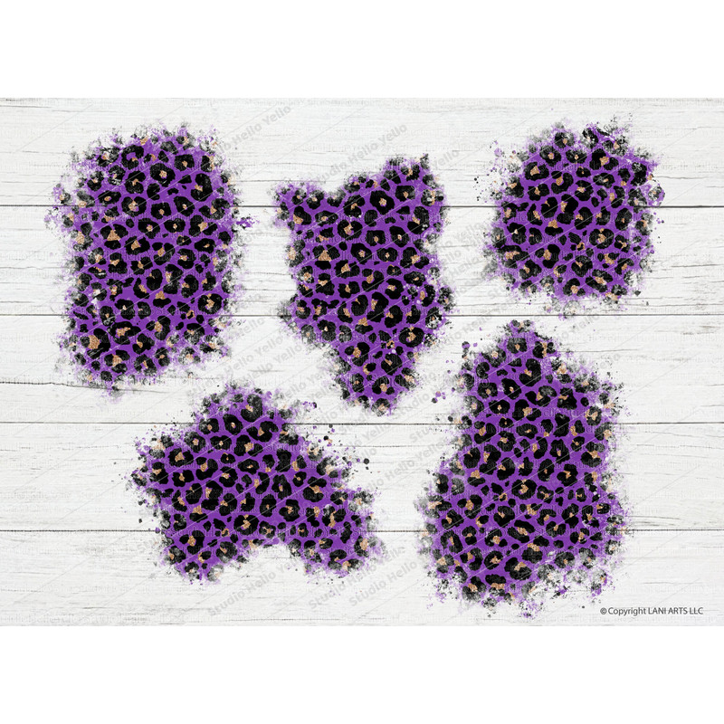 Leopard Patch PNG, Santa matching leopard,Leopard Patches Png Bundle,distressed,leopard,print,sublimation,background,png,gold,cheetah,Purple.jpg