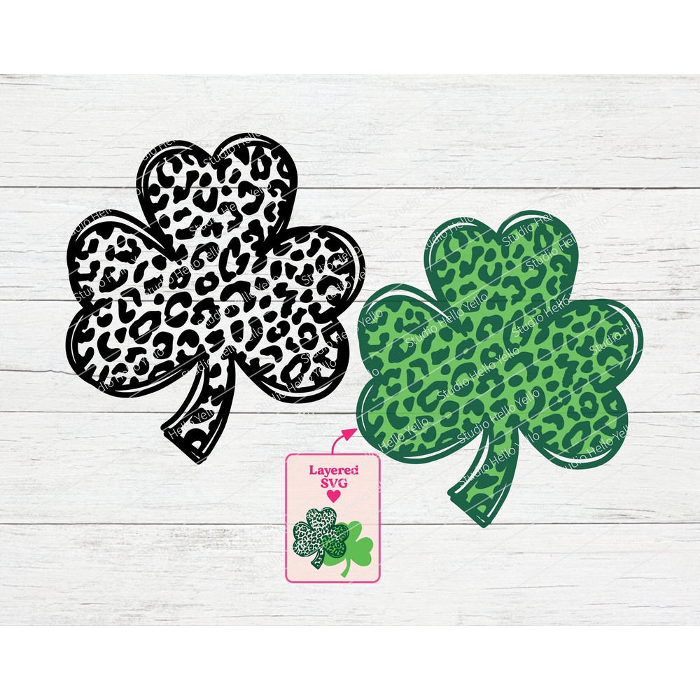 Leopard Print Shamrock Svg, St Patricks Day Svg, Shamrock Svg, St Patricks Day,St Patrick,St Patricks,Shirt,decor,Lucky,Shamrock,Svg,Dxf,Png 3.jpg
