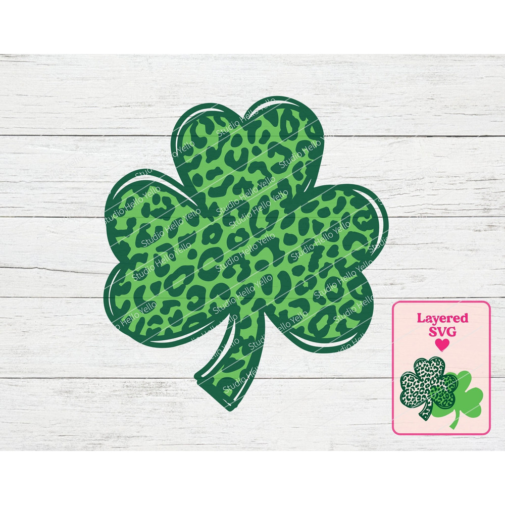 Leopard Print Shamrock Svg, St Patricks Day Svg, Shamrock Svg, St Patricks Day,St Patrick,St Patricks,Shirt,decor,Lucky,Shamrock,Svg,Dxf,Png 2.jpg