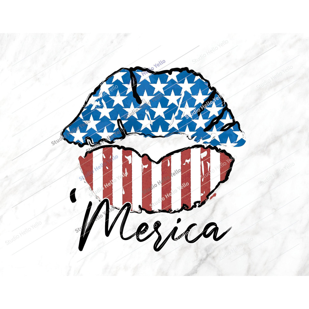 Merica Flag Lips Png, 4th of July Png, 4th of July, Merica, Sublimation,Independence day,Patriotic,4th of July Shirt,Png,sublimation designs.jpg
