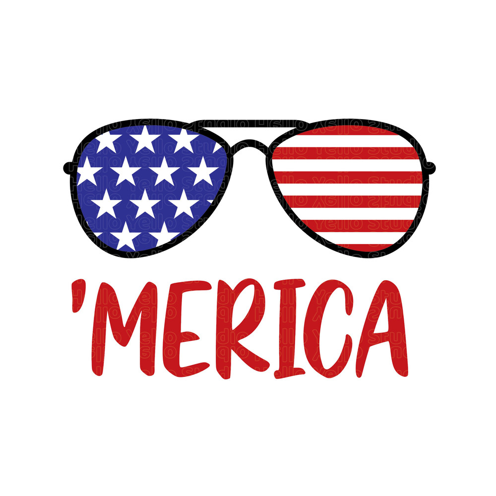 Merica Sunglasses SVG, 4th of July SVG, July 4th svg, Fourth of July svg, America svg, USA Flag svg, Independence Day Shirt, Cut File Cricut.jpg