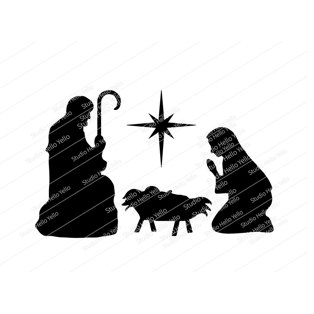Nativity Scene SVG, Nativity SVG, PNG, eps, dxf, jpg instant digital download 10.jpg