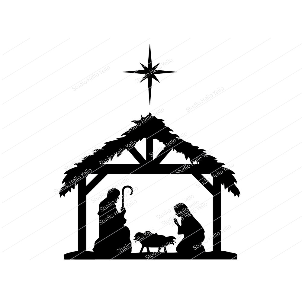 Nativity Scene SVG, Nativity SVG, PNG, eps, dxf, jpg instant digital download 11.jpg