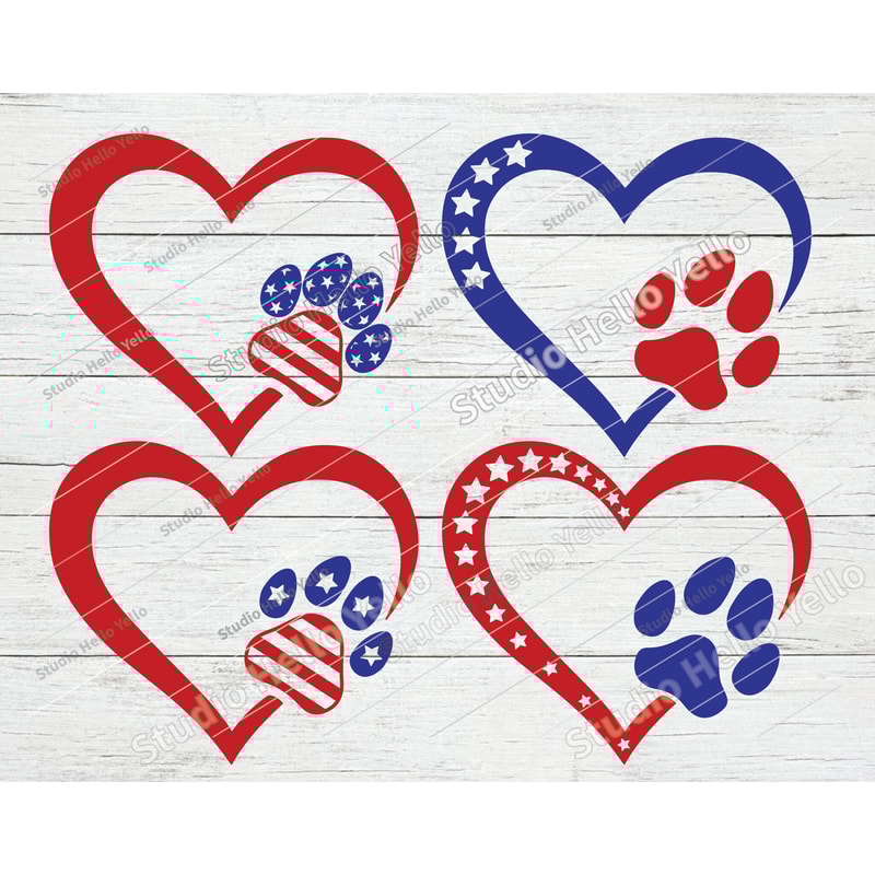 Patriotic Heart Paw Svg Bundle, 4th of July Svg, Dog Svg, American flag Svg, Flag,Patriotic,Dog,Dogs,Dog Mom,4th of July,Paw,Heart,Svg,Png.jpg