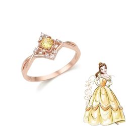 Cartoon Disney Princess at the Run Ring European and American Style Ring Opening Accessories Dream Princess Gift for Gir