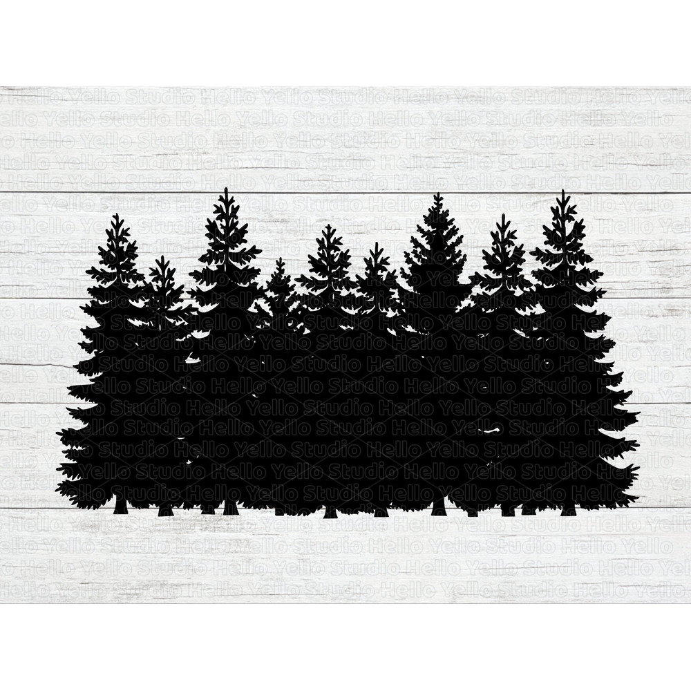 Pine Tree svg, Pine Trees Silhouette, Christmas Tree Svg, Christmas Svg, Forest Silhouette, Cricut,Silhouette,Dxf,Christmas,Png, Camping svg 1.jpg