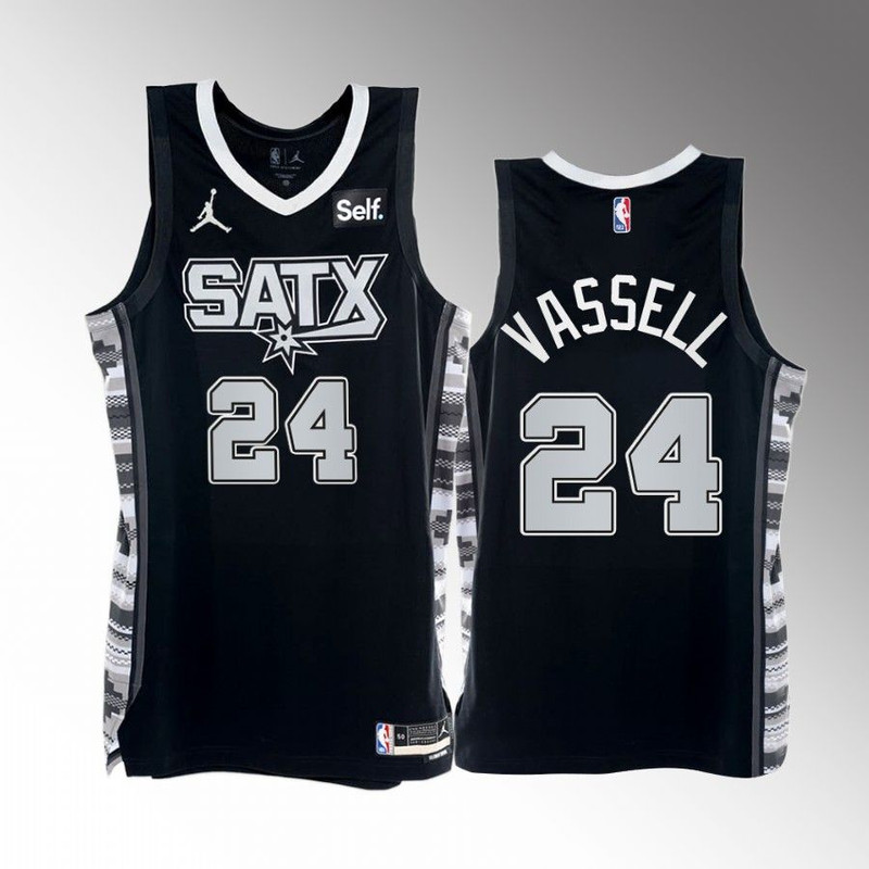 San Antonio Spurs Devin Vassell 2022-23 Black Statement Edition Jersey.jpg