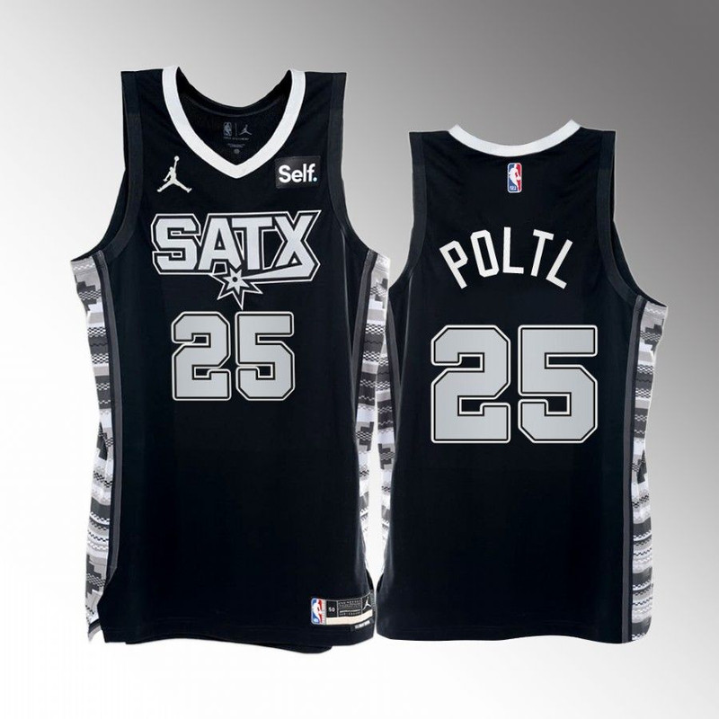 San Antonio Spurs Jakob Poltl 2022-23 Black Statement Edition Jersey.jpg