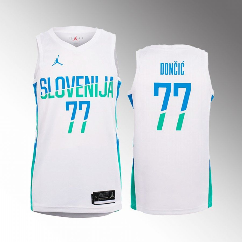 Slovenia Team Luka Doncic Home White Jersey.jpg