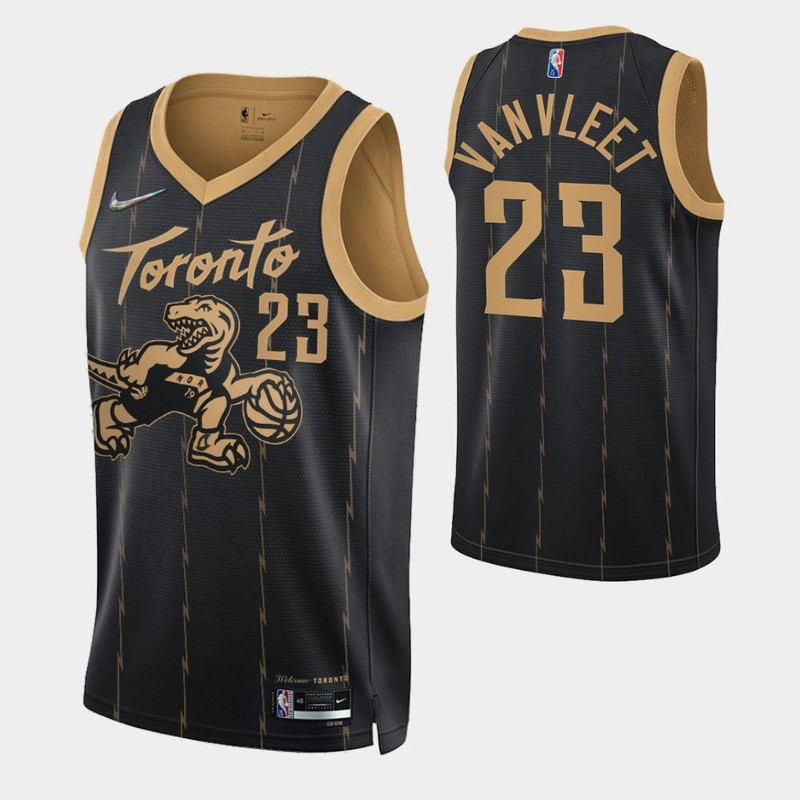 Toronto Raptors Fred Vanvleet Black 75th Anniversary City Jersey.jpg