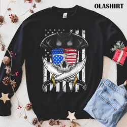 4th of july pirate american flag merica shirt men - olashirt