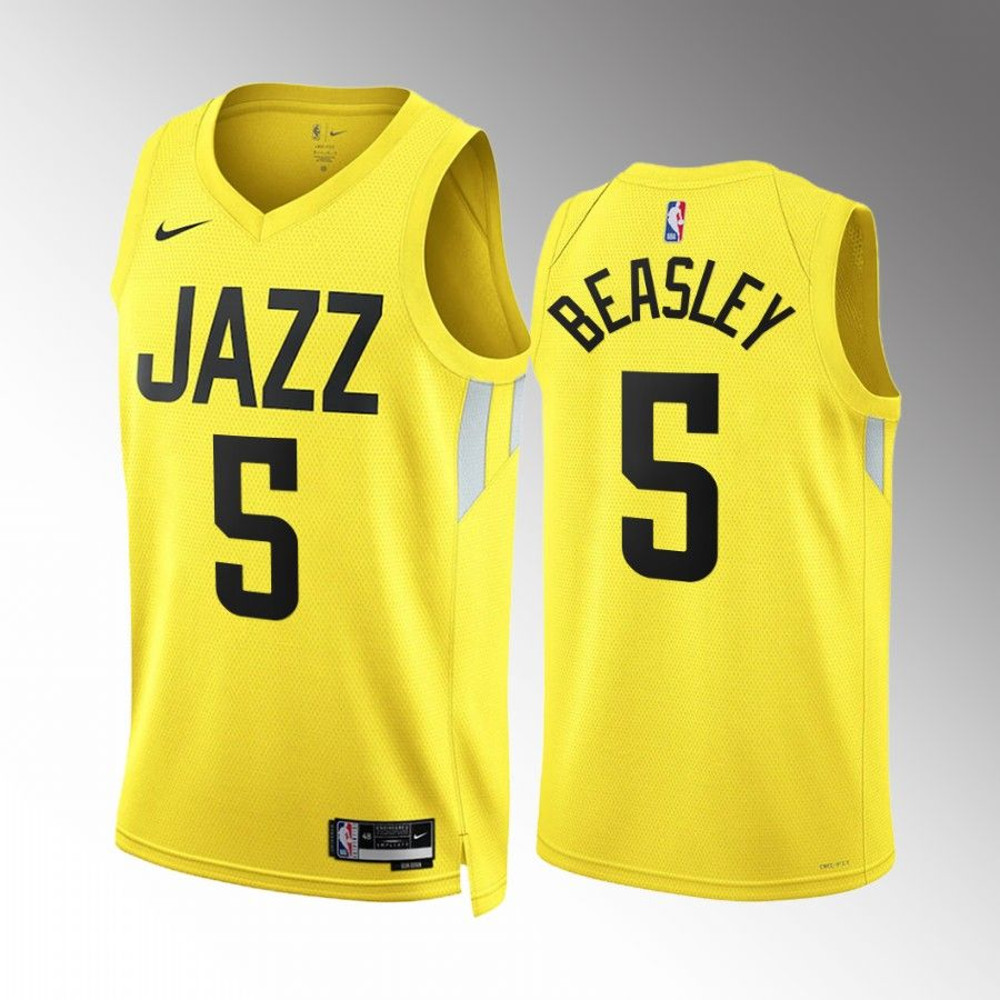 Utah Jazz Malik Beasley 2022-23 Gold Jersey.jpg
