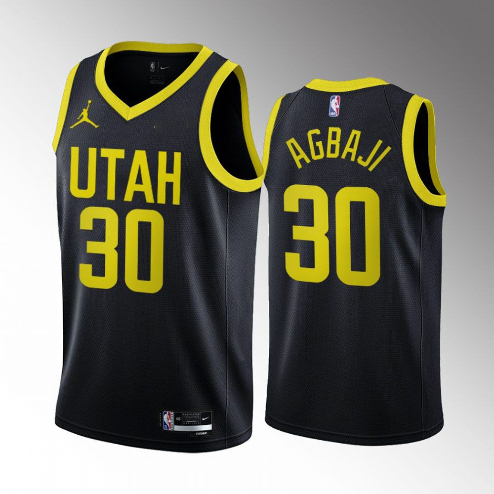 Utah Jazz Ochai Agbaji 2022-23 Black Jersey.jpg