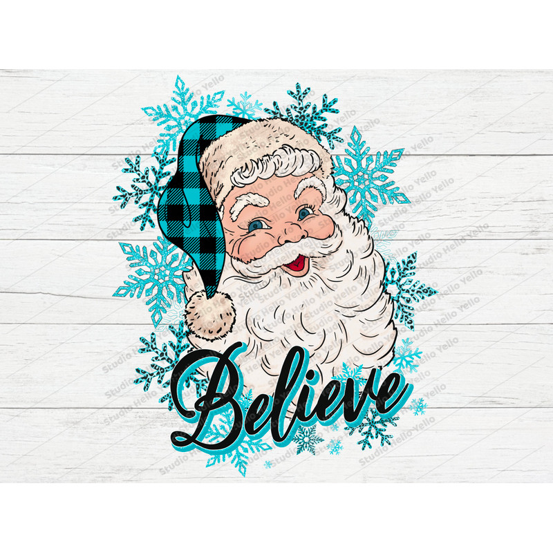 Santa believe PNG, Santa Png,Christmas Png,Santa sublimation design download,Believe,christmas,leopard,Turquoise,santa hat,png,buffalo plaid.jpg