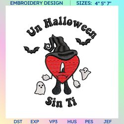 un halloween sin ti embroidery, bad bunny halloween, un verano sin ti embroidery, un verano halloween, spooky benito embroidery, instant donwload