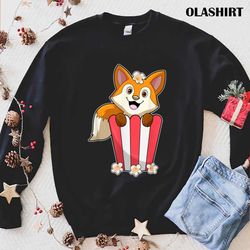 new fox popcorn t-shirt , trending shirt - olashirt