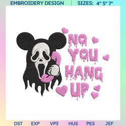 face ghost embroidery design, no you hang up halloween horror mask embroidery file, embroidery designs