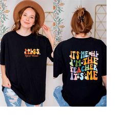 comfort color personalized teacher name giits me hi i am the teacher shirt,ft, back to school shirt,custom school spirit
