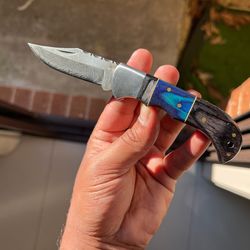 engraved damascus pocket knife for boyfriend, personalised knife for husband , boyfriend gift, husband gift, am industry