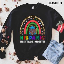national hispanic heritage month rainbow all countries flags t-shirt - olashirt