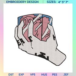 heart embroidery files, pirate embroidery designs, embroidery patterns, machine embroidery designs, machine embroidery files, instant download