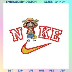 nike x luffy best unisex embroidered sweatshirt, manga embroidered sweatshirt, manga embroidered crewneck, anime sweatshirt, anime gift