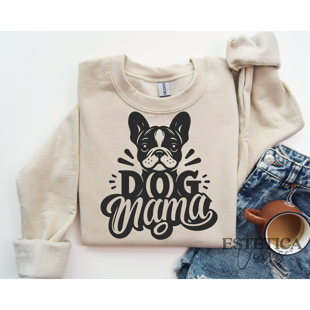 Dog Mama Svg Png, Dog Lover Svg, Pet Lover Svg, Dog Mom T-Shirt Svg, Pet Svg, Mom Shirt Png, Sublimation Designs, French Bulldog Svg.jpg
