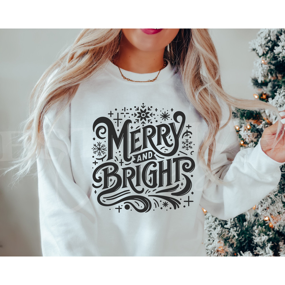 Merry And Bright Svg Png, Snowflake Svg, Christmas Svg, Merry Christmas Svg, Christmas Quote Svg, Christmas Gift Tag Svg, Christmas Png 1.jpg