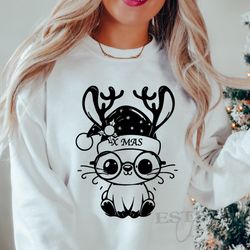 merry xmas svg png, hipster bunny svg, reindeer svg