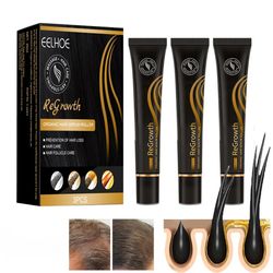 regrowth hair serum roller set hair growth serum triple roll-on massager hair growth essence for men women