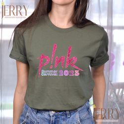 cheap trustfall album pink summer carnival t shirt, pink tour merchandise 2023